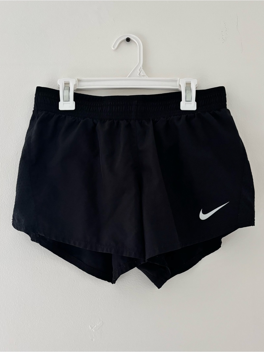 Nike black running shorts with built in liner